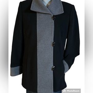 Color Block Pea Coat